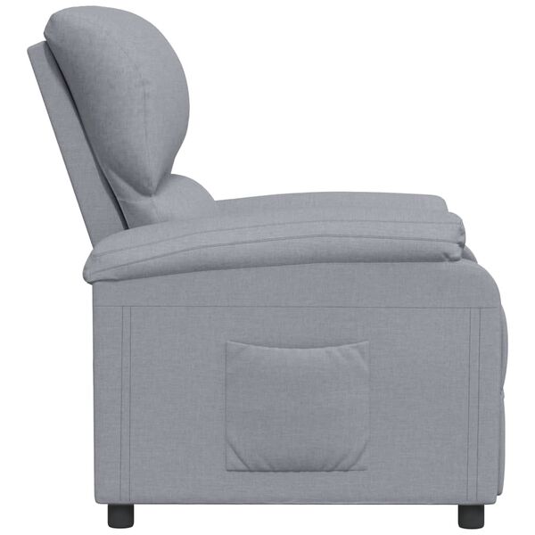 vidaXL Recliner Chair Light Grey Fabric