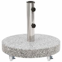 vidaXL Parasol Base Granite 30 kg Round Grey, grey vidaXL Parasol Base Granite 30 kg Round Grey