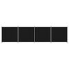 vidaXL 4-Panel Room Divider Black 698x180 cm Fabric