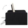 vidaXL 2 Piece Garden Lounge Set with Cushions Poly Rattan Black