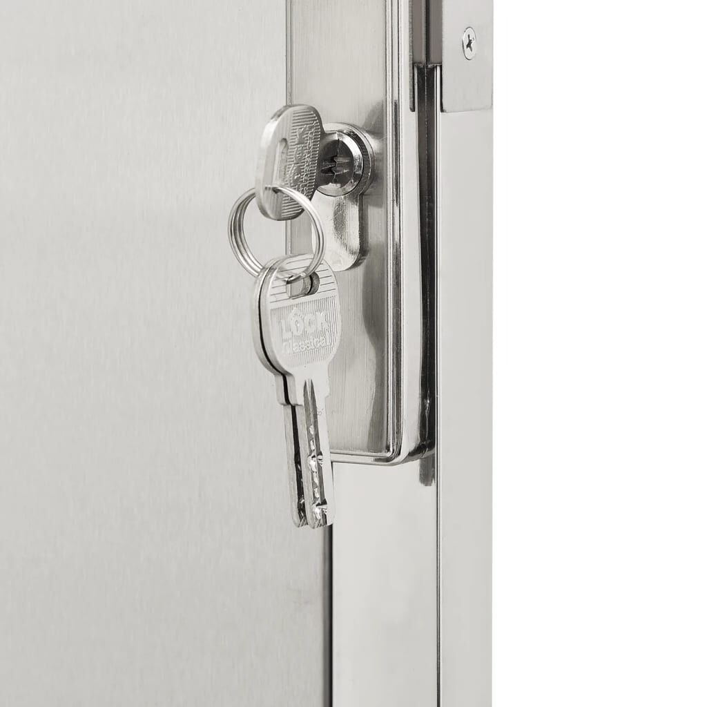 vidaXL Garden Gate 100x150 cm Stainless Steel