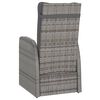 vidaXL 7 Piece Outdoor Dining Set with Cushions Poly Rattan Grey