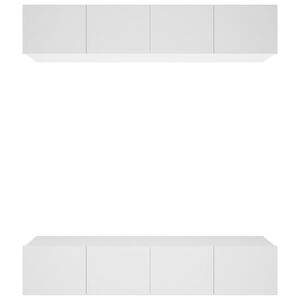 vidaXL TV Cabinets 4 pcs White 80x30x30 cm Engineered Wood