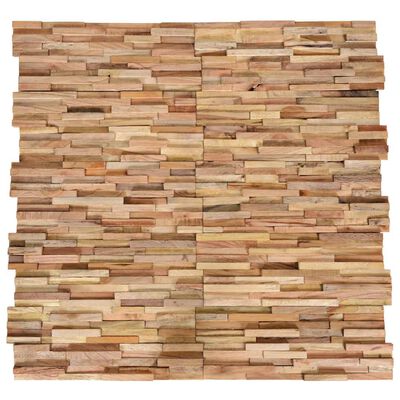 vidaXL 3D Wall Cladding Panels 10 pcs 1.08 m² Solid Teak Wood,  vidaXL 3D Wall Cladding Panels 10 pcs 1.08 m² Solid Teak Wood