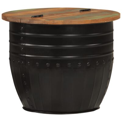 vidaXL Coffee Table Black 50x39.5 cm Solid Wood Reclaimed, black vidaXL Coffee Table Black 50x39.5 cm Solid Wood Reclaimed