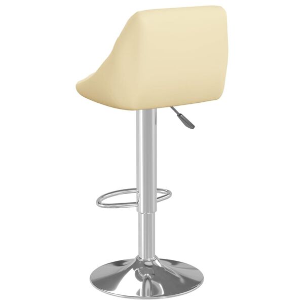 vidaXL Bar Stools 2 pcs Cream Faux Leather