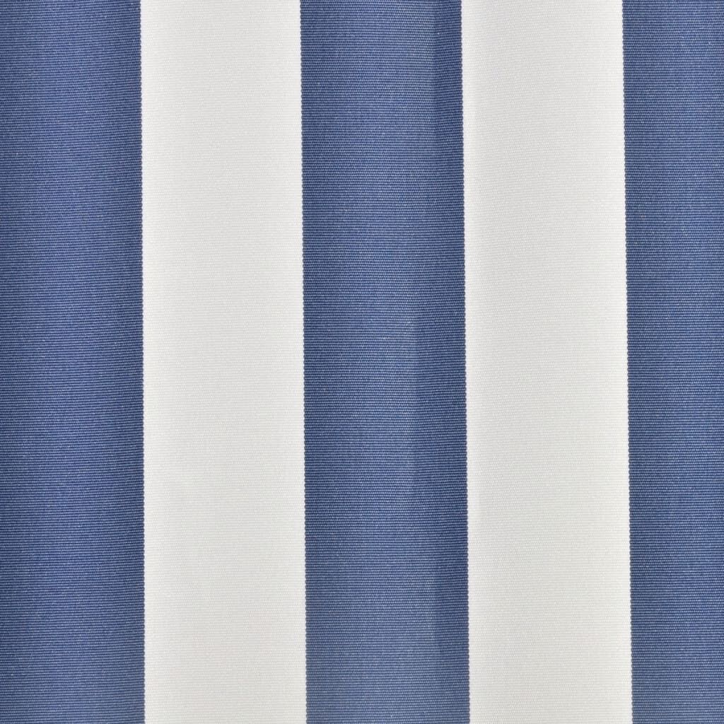 vidaXL Awning Top Sunshade Canvas Blue & White 350x250 cm