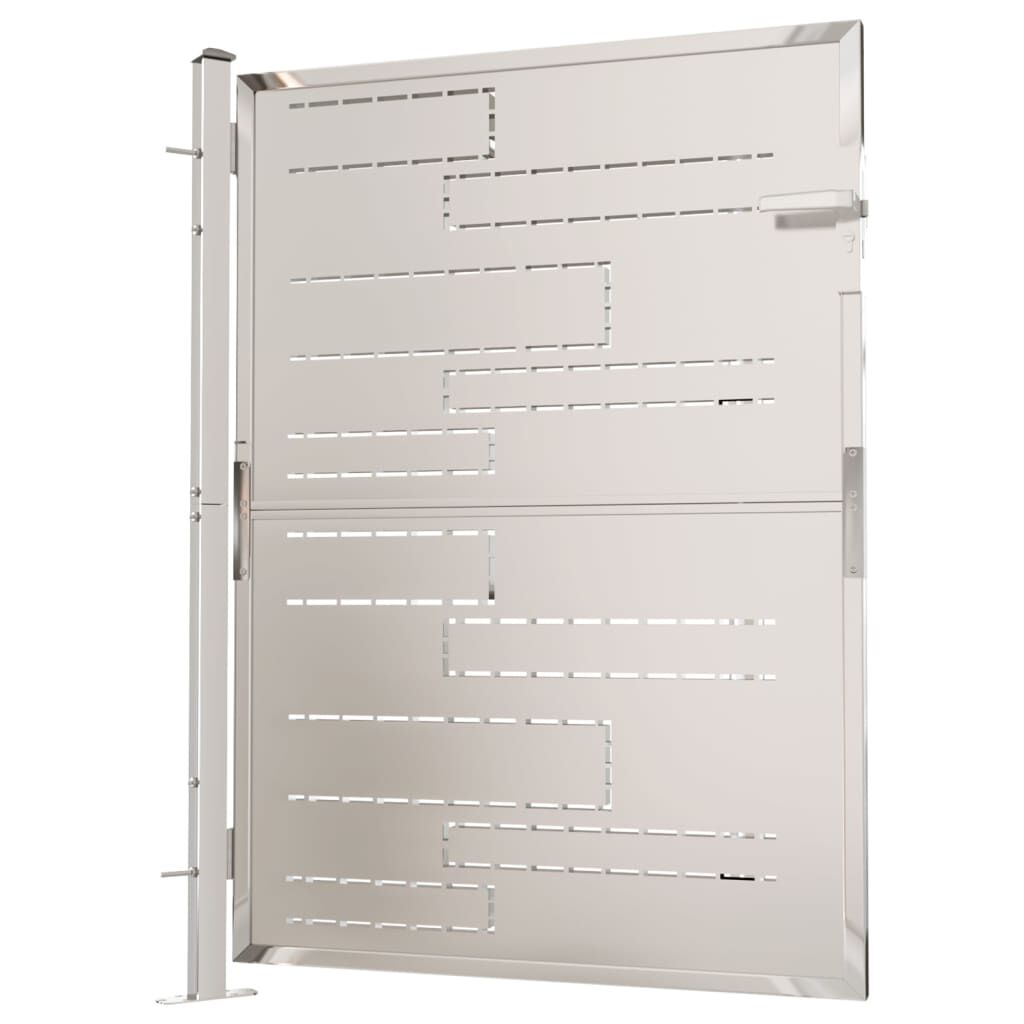 vidaXL Garden Gate 100x125 cm Stainless Steel