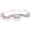 vidaXL 9 Piece Garden Sofa Set with Cushions Black Poly Rattan