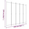 vidaXL 5-Panel Room Divider Brown 250x220 cm Fabric