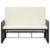 vidaXL 2 Piece Garden Lounge Set with Cushions Poly Rattan Black