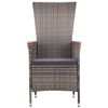 vidaXL 7 Piece Garden Dining Set with Cushions Grey