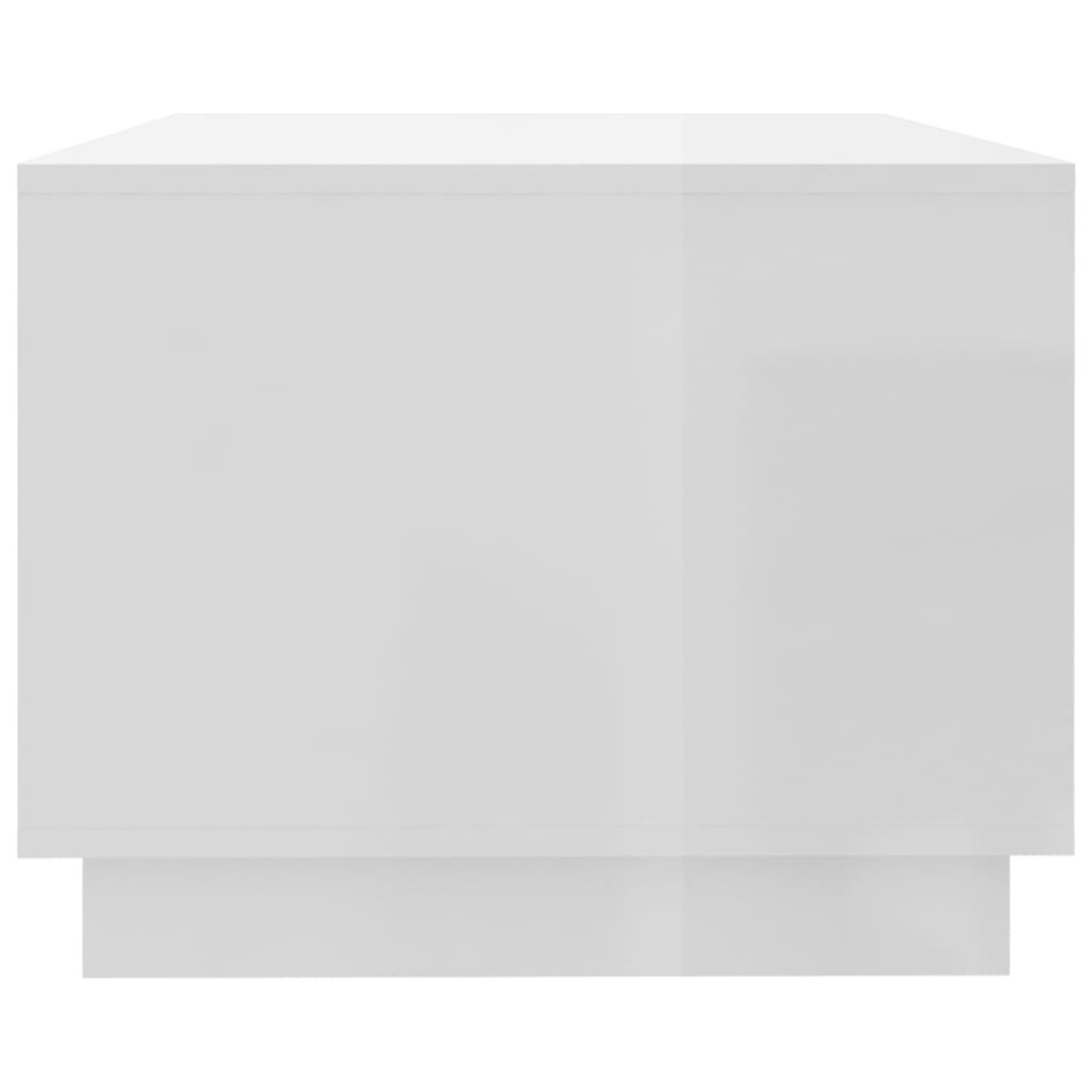 vidaXL Coffee Table High Gloss White 102x55x43 cm Engineered Wood