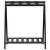 vidaXL Luggage Rack Black 68x38x58 cm Bamboo