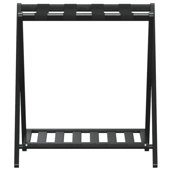 vidaXL Luggage Rack Black 68x38x58 cm Bamboo