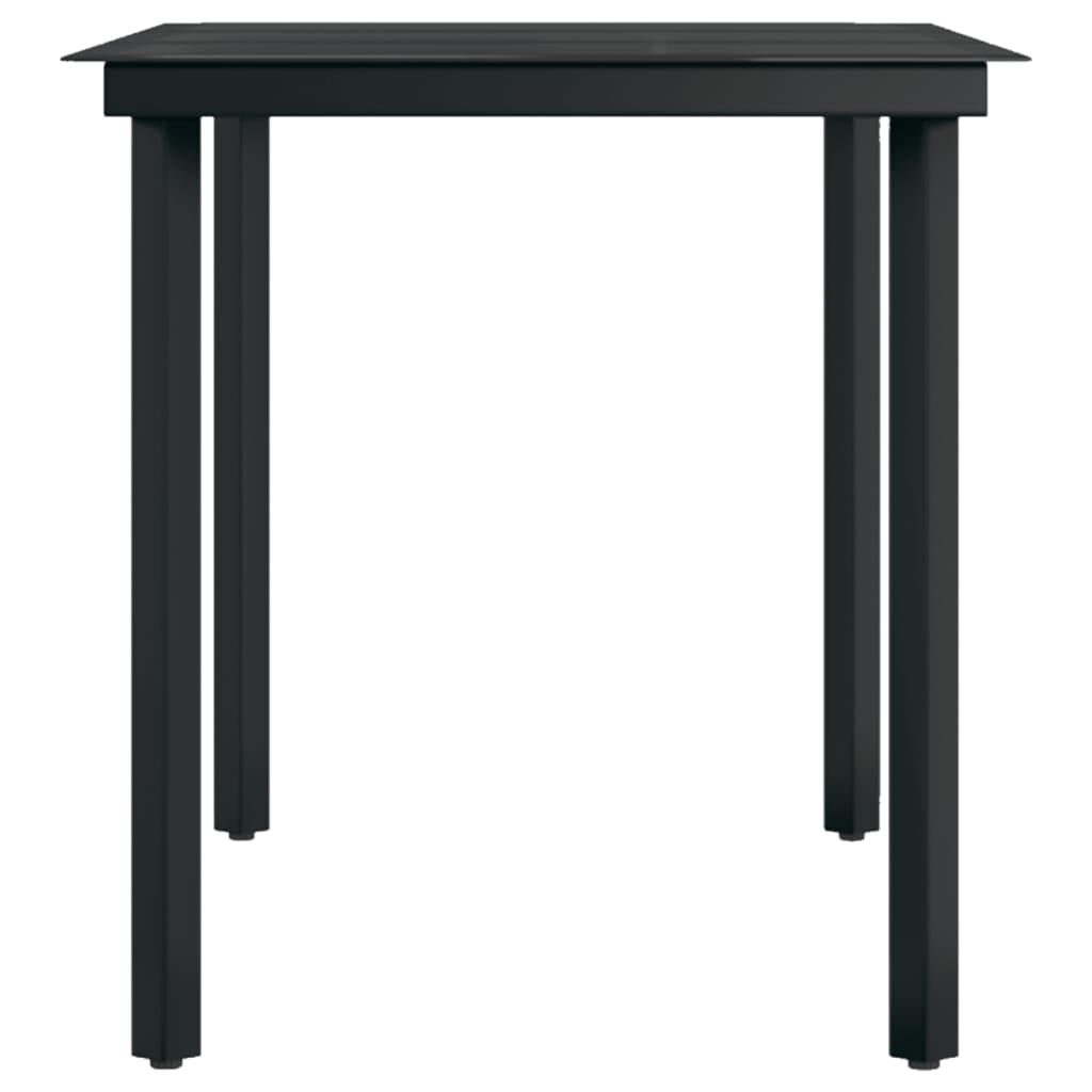 vidaXL 5 Piece Garden Dining Set Grey and Black