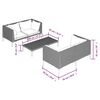 vidaXL 5 Piece Garden Lounge Set with Cushions Poly Rattan Dark Grey
