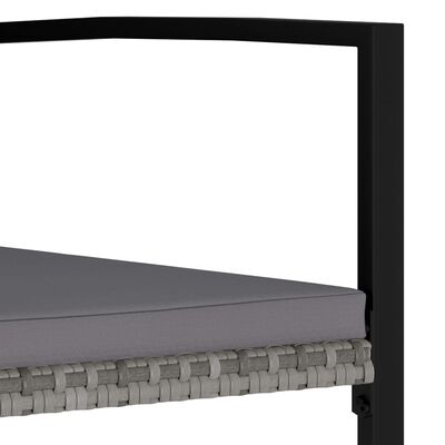 vidaXL Garden Dining Chairs 4 pcs Poly Rattan Grey, grey vidaXL Garden Dining Chairs 4 pcs Poly Rattan Grey