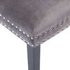 vidaXL Dining Chairs 4 pcs Grey Velvet