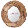 vidaXL Decorative Mirror Teak 60 cm Round