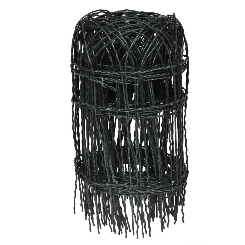 vidaXL Garden Border Fence Powder-coated Iron 10x0.4 m