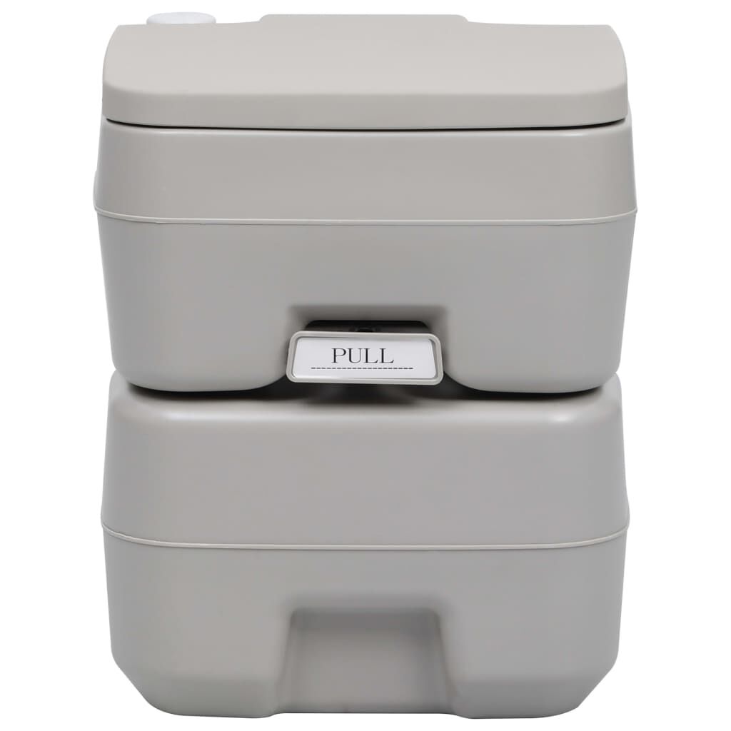 vidaXL Portable Camping Toilet Grey 20+10 L