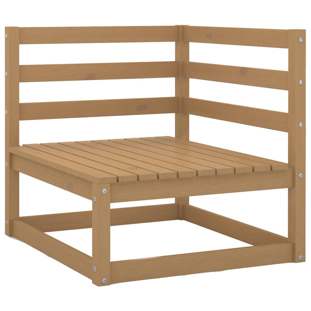 vidaXL Garden Corner Sofa Honey Brown Solid Wood Pine