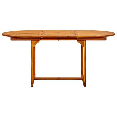 vidaXL Garden Dining Table (120-170)x80x75 cm Solid Acacia Wood,  vidaXL Garden Dining Table (120-170)x80x75 cm Solid Acacia Wood