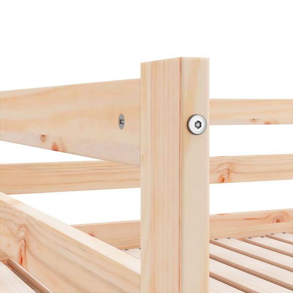 vidaXL Pull-out Day Bed without Mattress Solid Wood Pine 90x200 cm