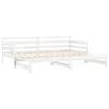 vidaXL Pull-out Day Bed without Mattress White 2x(90x200)cm