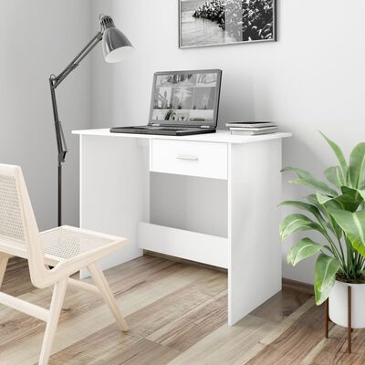 vidaXL Desk White 100x50x76 cm Engineered Wood, white vidaXL Desk White 100x50x76 cm Engineered Wood