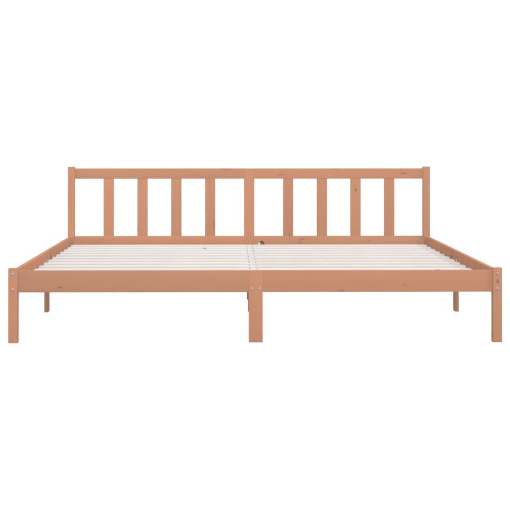 vidaXL Bed Frame without Mattress Honey Brown Solid Wood 200x200 cm