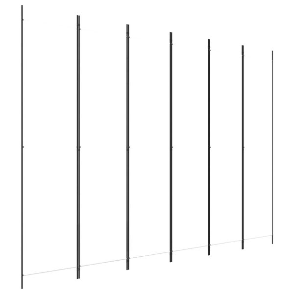 vidaXL 6-Panel Room Divider White 300x220 cm Fabric