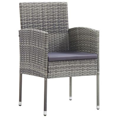 vidaXL 5 Piece Garden Dining Set Grey, grey vidaXL 5 Piece Garden Dining Set Grey