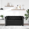 vidaXL Chesterfield 2-Seater Artificial Leather Black
