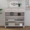 vidaXL Console Table HAMAR White 90x35x90 cm Solid Wood Pine