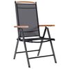 vidaXL Folding Garden Chairs 4 pcs Aluminium and Textilene Black
