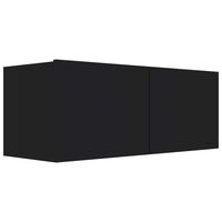 vidaXL TV Cabinet Black 80x30x30 cm Engineered Wood, black vidaXL TV Cabinet Black 80x30x30 cm Engineered Wood