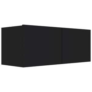 vidaXL TV Cabinet Black 80x30x30 cm Engineered Wood