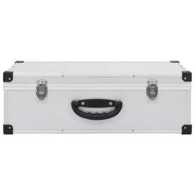 vidaXL CD Case for 80 CDs Aluminium ABS Silver, silver vidaXL CD Case for 80 CDs Aluminium ABS Silver