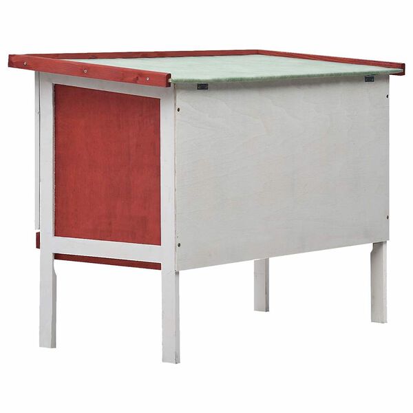 vidaXL Outdoor Rabbit Hutch 1 Layer Red Wood