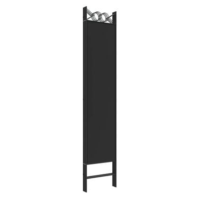 vidaXL 5-Panel Room Divider Black 200x200 cm Fabric, black vidaXL 5-Panel Room Divider Black 200x200 cm Fabric