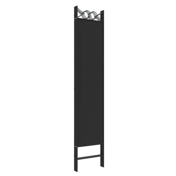vidaXL 5-Panel Room Divider Black 200x200 cm Fabric