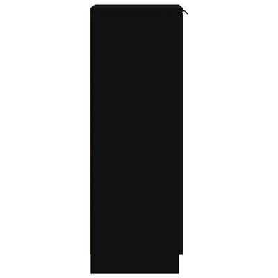 vidaXL Shoe Cabinet Black 30x35x100 cm Engineered Wood, black vidaXL Shoe Cabinet Black 30x35x100 cm Engineered Wood