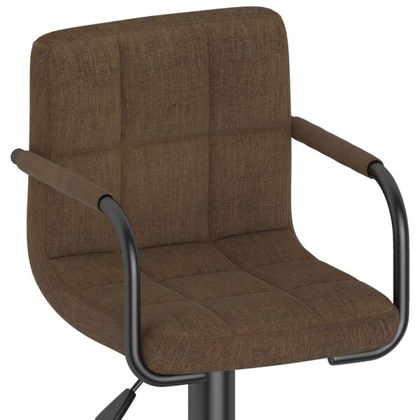 vidaXL Bar Stools 2 pcs Brown Fabric