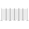 vidaXL 6-Panel Room Divider White 520x180 cm Fabric