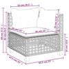 vidaXL 8 Piece Garden Sofa Set with Cushions Black Poly Rattan