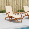 vidaXL Outdoor Deck Chair with Footrest and Table Solid Wood Acacia