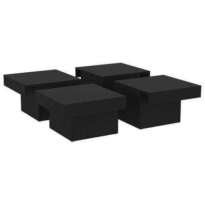 vidaXL Coffee Table Black 90x90x28 cm Engineered Wood, black vidaXL Coffee Table Black 90x90x28 cm Engineered Wood