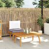 vidaXL 2 Piece Garden Lounge Set with Cushions Solid Acacia Wood